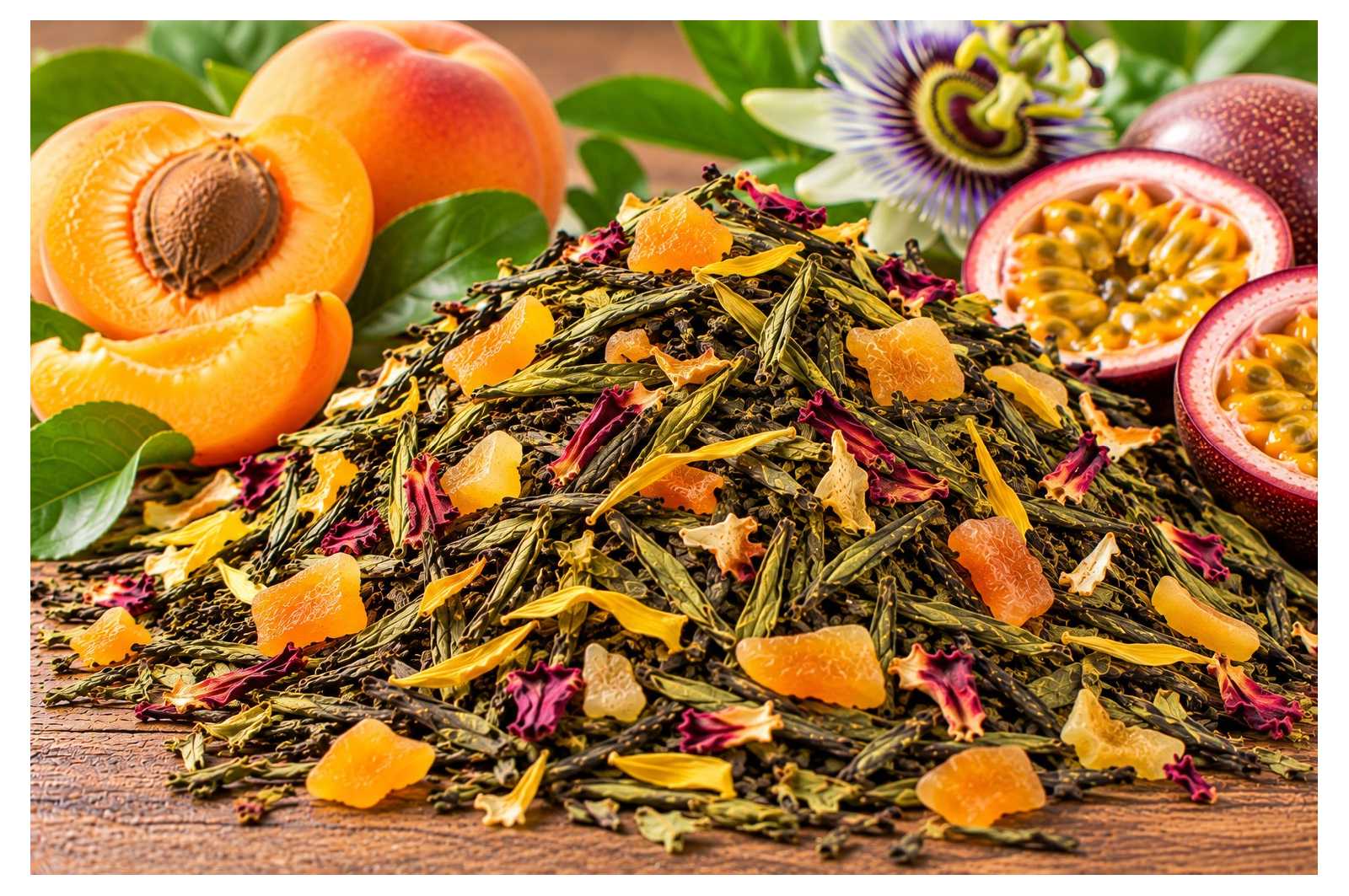 Thé vert Abricot Passion – 100gr