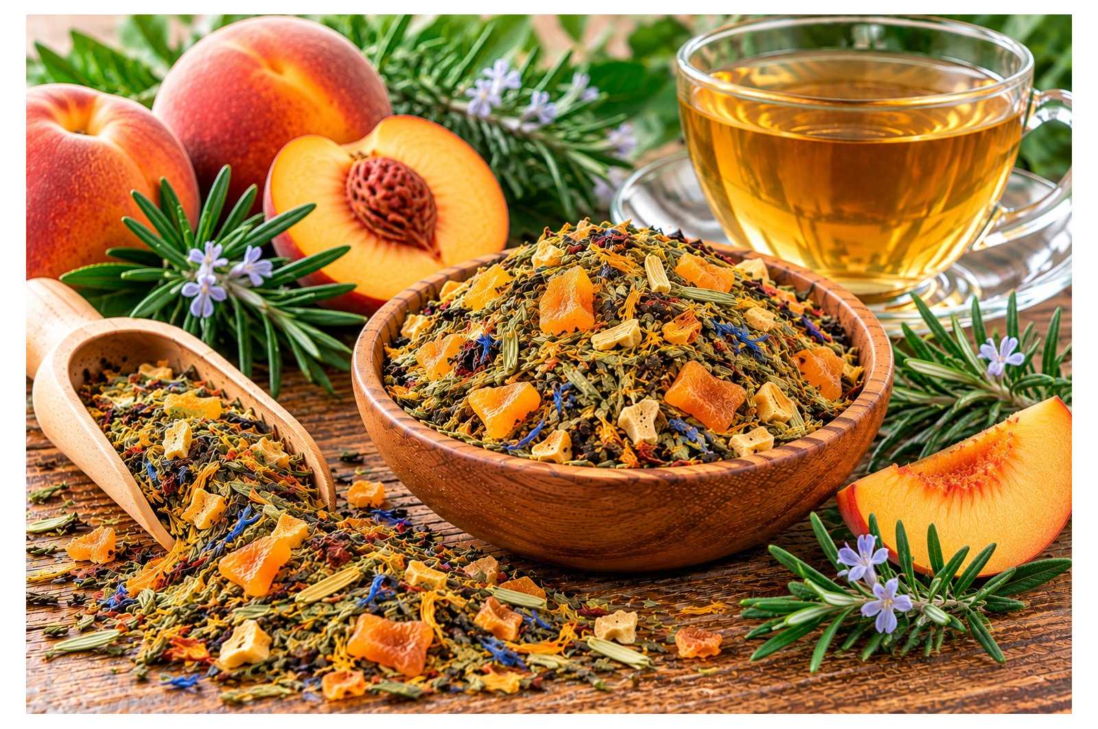 Infusion Pêche Romarin - Sachet 80g