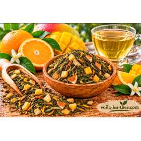 Thé vert Orange et Mangue