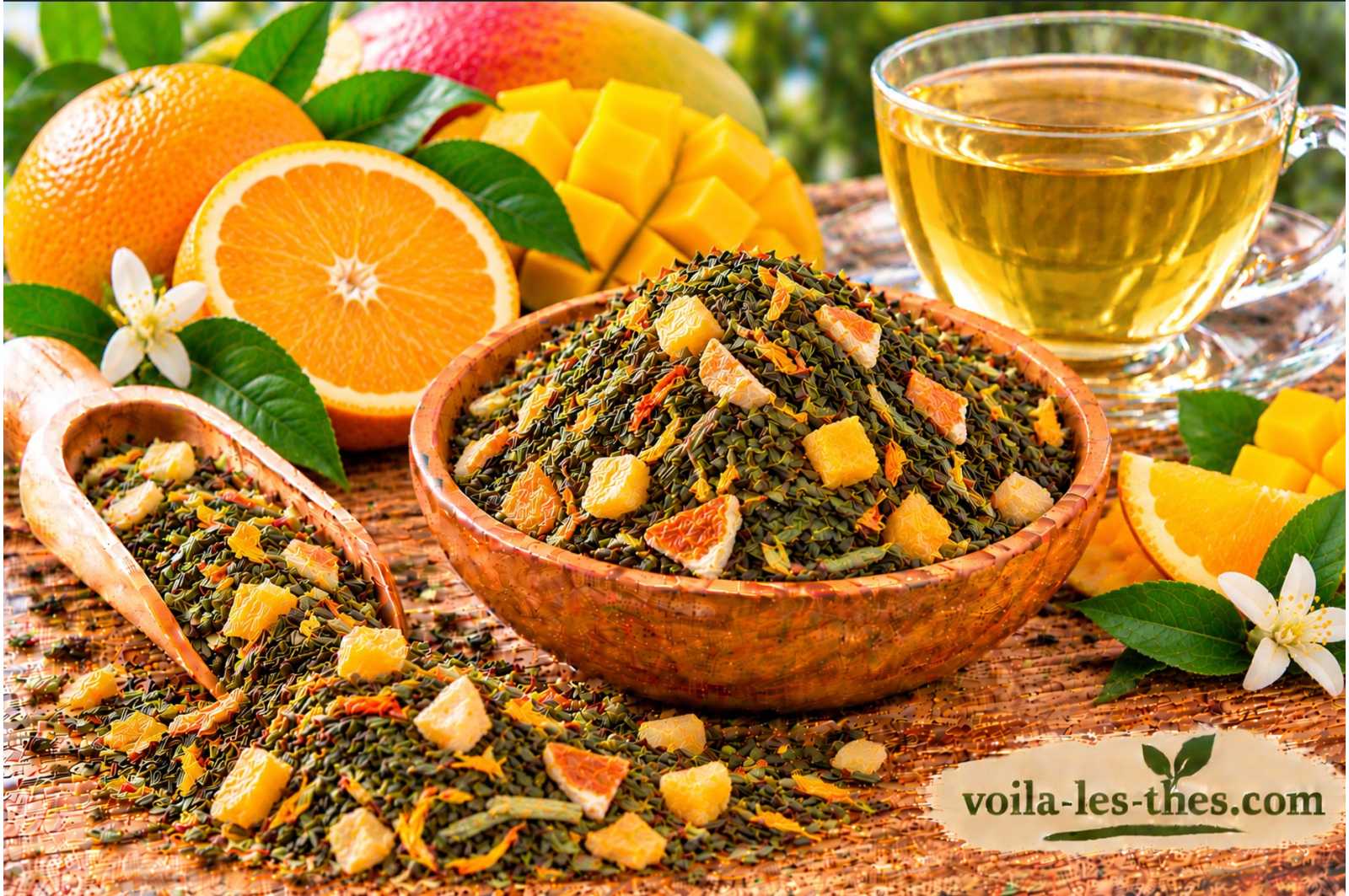 Thé vert Orange et Mangue