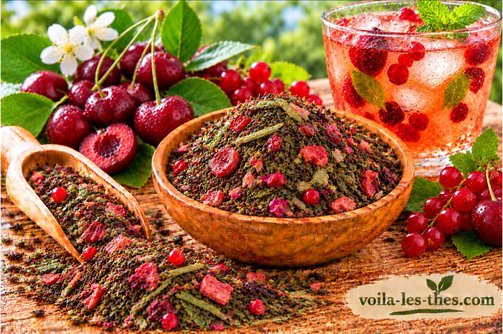 Thé vert Cerise et Groseille