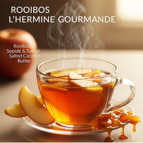 Rooibos l'HERMINE GOURMANDE - ( pomme et caramel beurre salé)