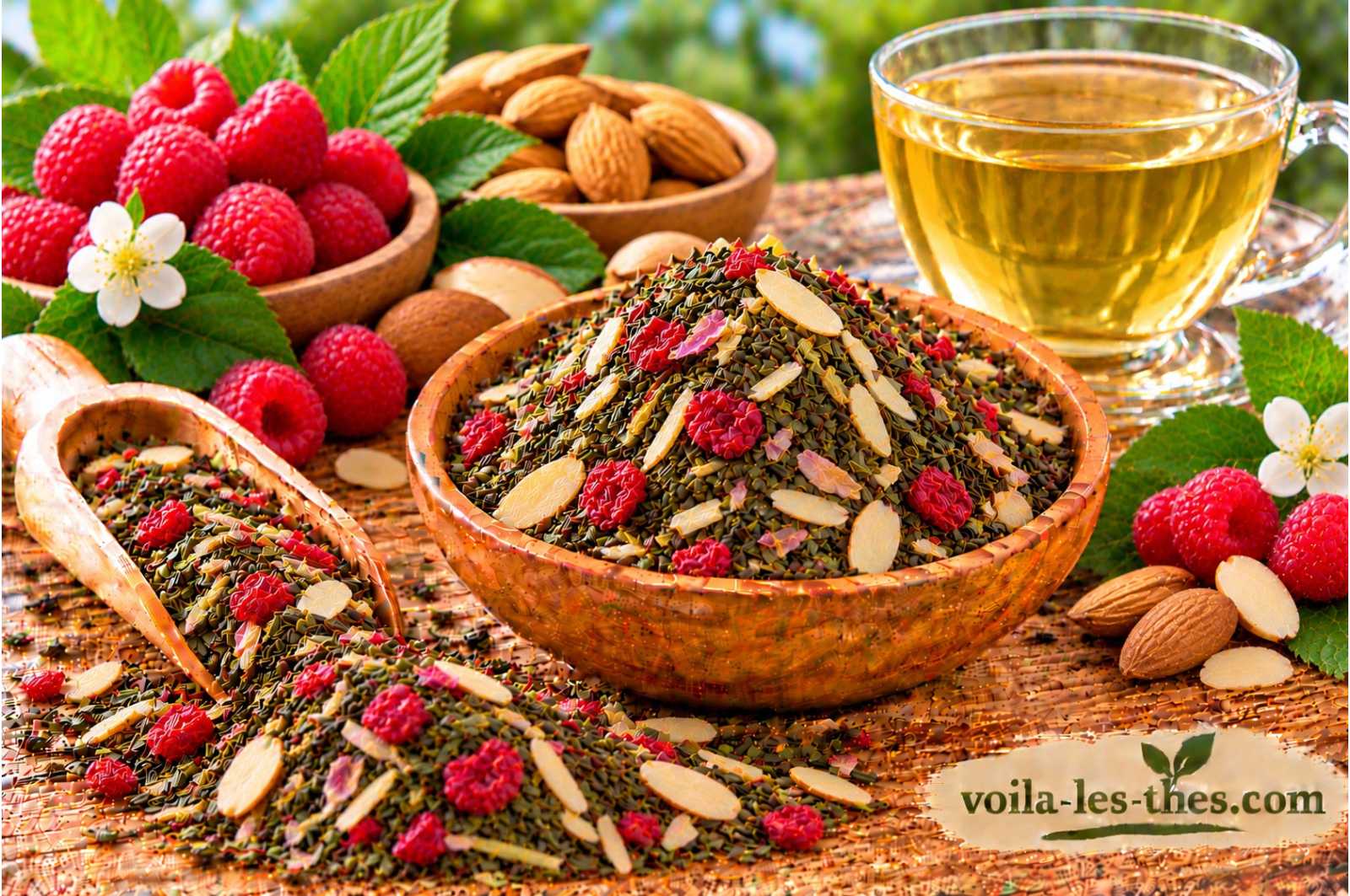 Thé vert Amande et Framboise