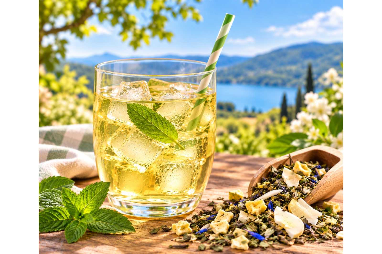 Infusion glacée menthe