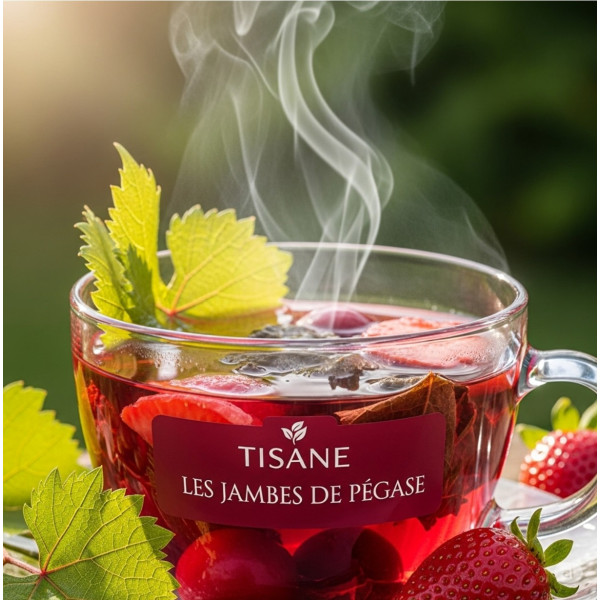TISANE LES JAMBES DE PÉGASE - feuilles de vigne et fruits rouges