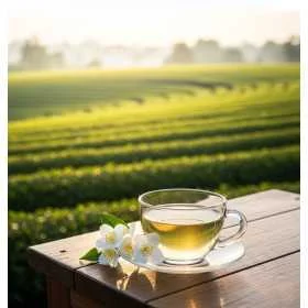 Thé Jasmin vert supérieur - Parfumé avec les fleurs de Jasmin