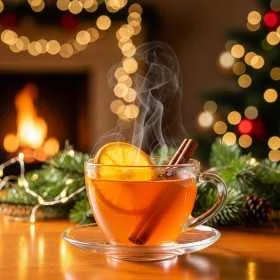 Infusion Mélange Fruité de Noël – Saveur Orange Cannelle – Sans Théine