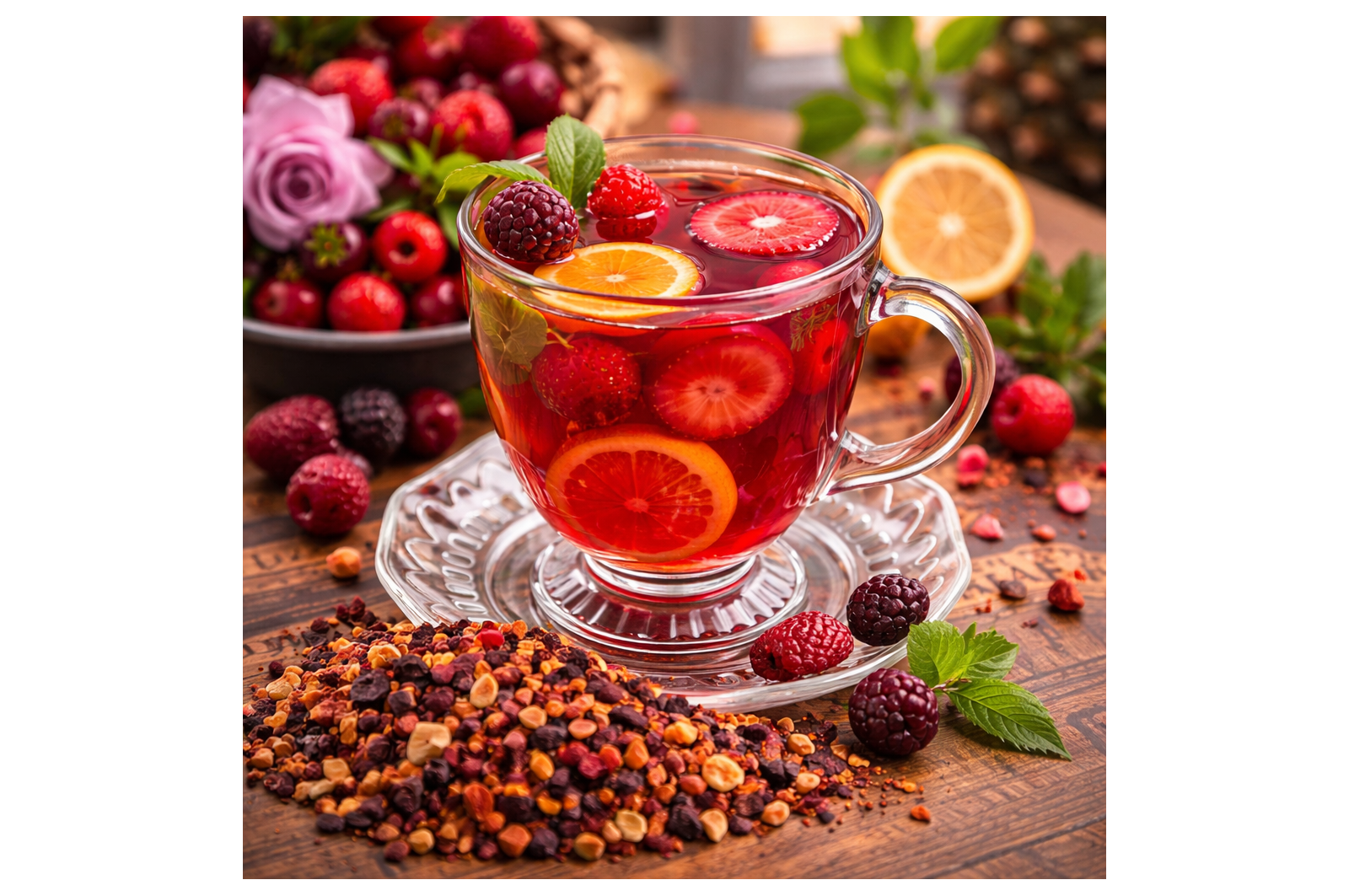 Infusion cramberry - une boisson saine, fruitée et rafraîchissante