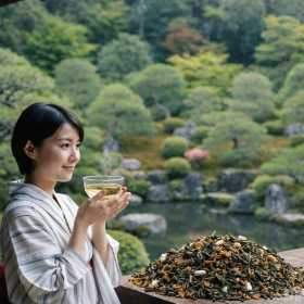 Thé Vert Japonais Genmaicha - un mélange subtil de thé et de riz grillé