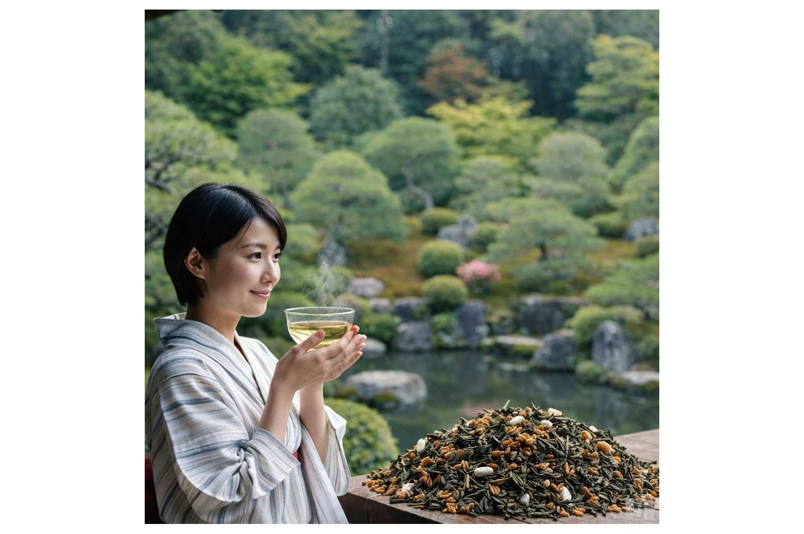 Thé Vert Japonais Genmaicha - un mélange subtil de thé et de riz grillé