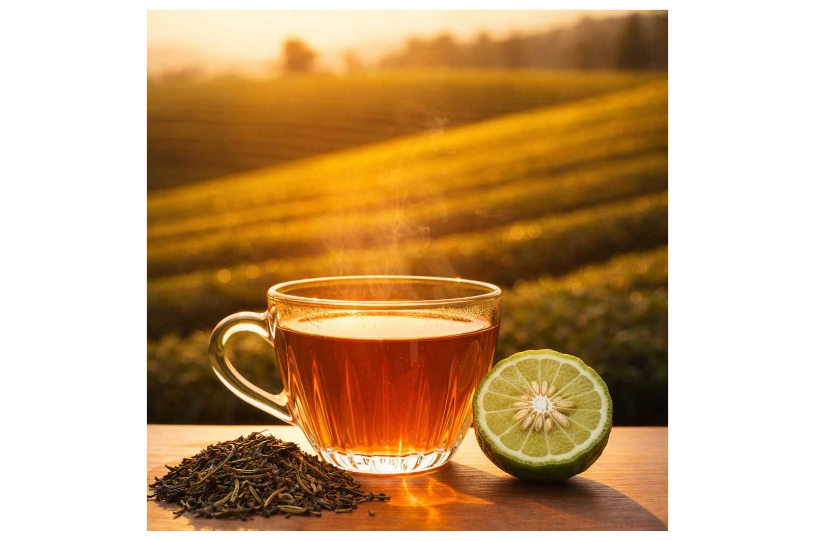 Thé vert Earl Grey bergamote - la subtilité du thé vert mariée à la bergamote