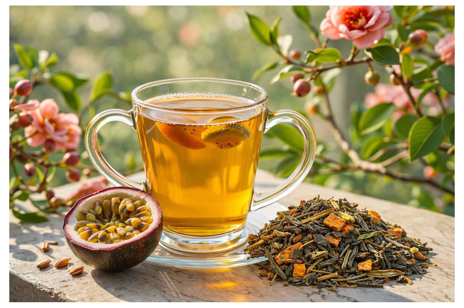 Thé vert Mango Passion - idéale chaude ou glacée