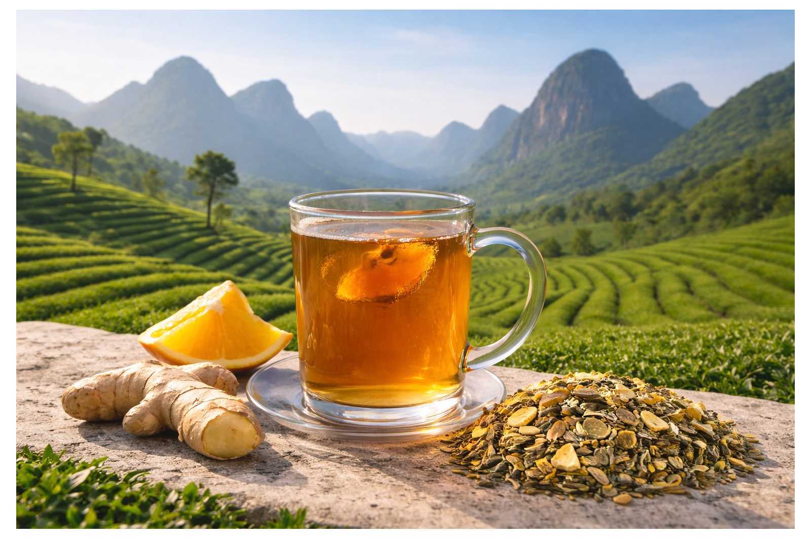 Thé vert Gingembre Orange BIO