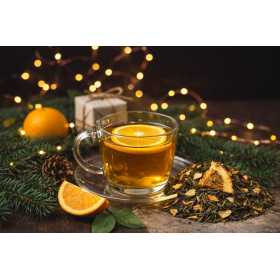 Thé vert de Noël - orange cannelle - une infusion parfumée, réconfortante et festive