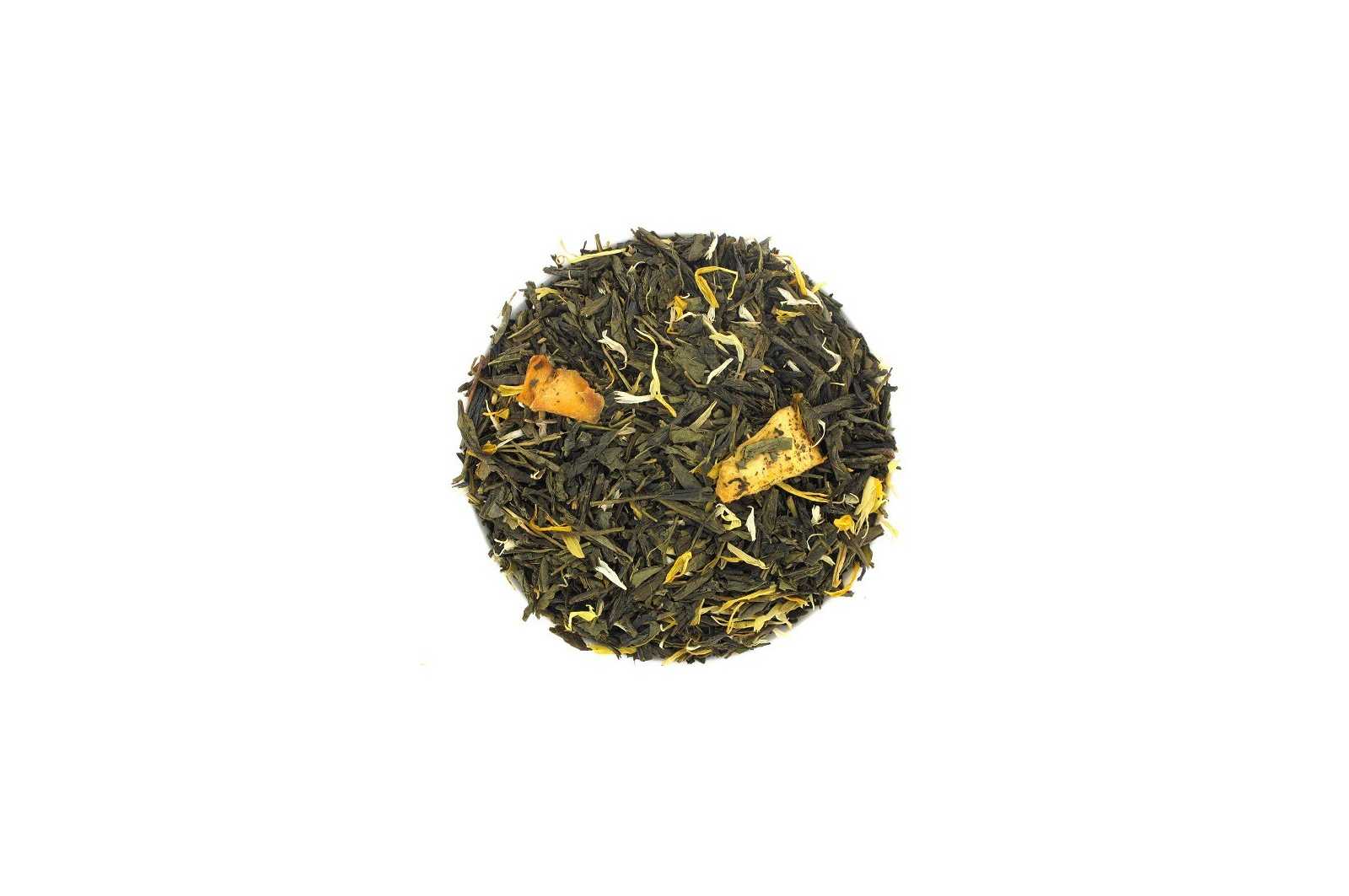 Thé vert Mirabelle Exotique - une tasse pleine de soleil et de fraîcheur