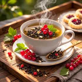 Thé vert ATOUT COEUR - parfait pour une pause pleine de saveurs groseille cerise
