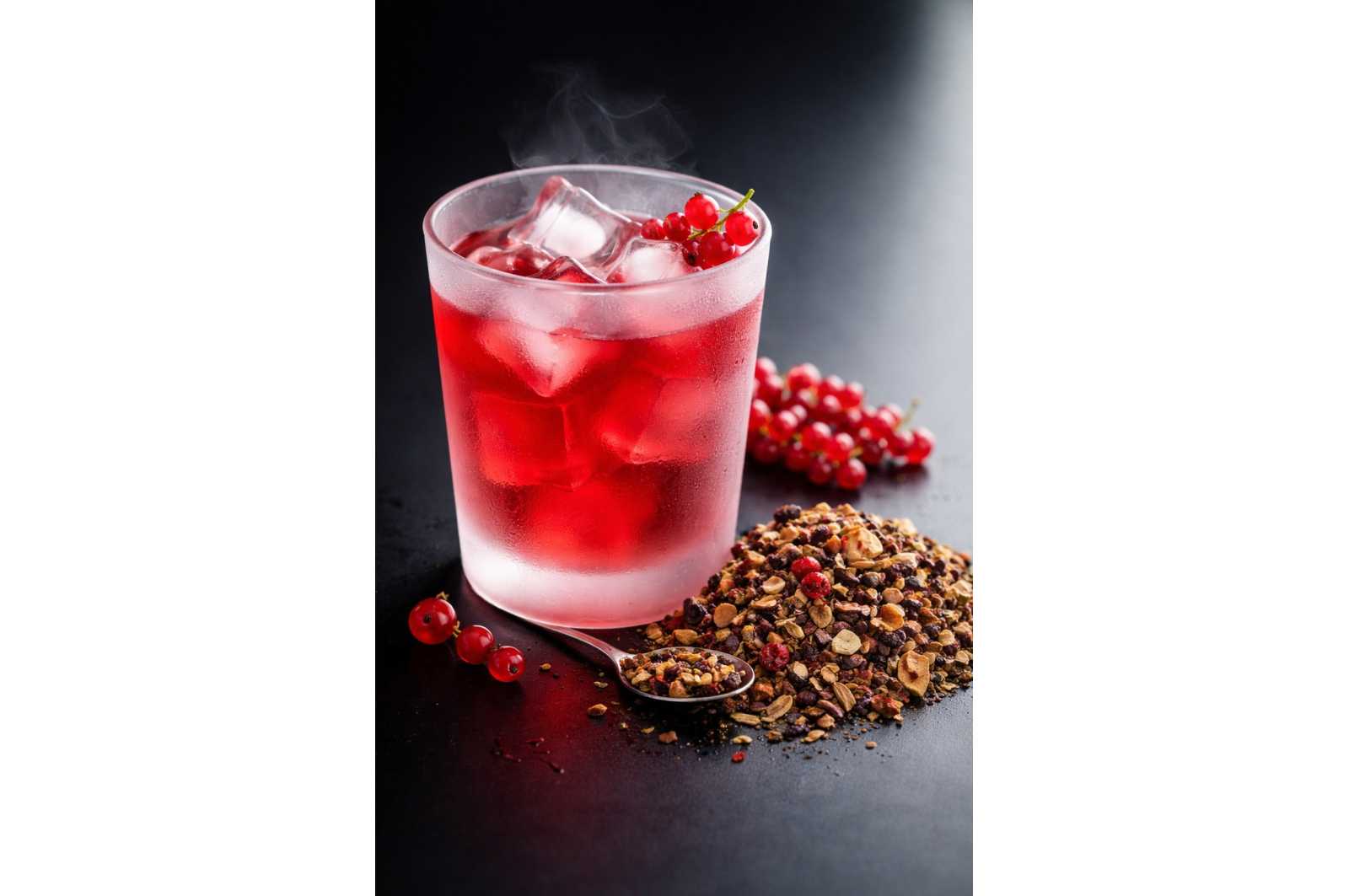 Infusion glacée fruits rouges - Sachet de 100 gr - Saveur grenade groseille : un mélange gourmand