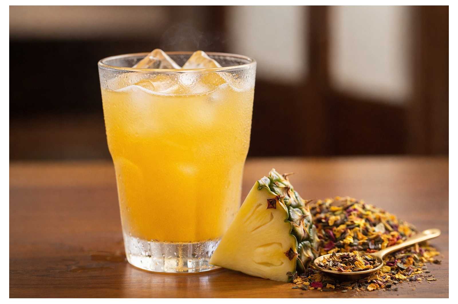 Infusion glacée fruits exotiques - Sachet de 100 g - Saveur ananas mangue pour une pause fraîche et vitaminée