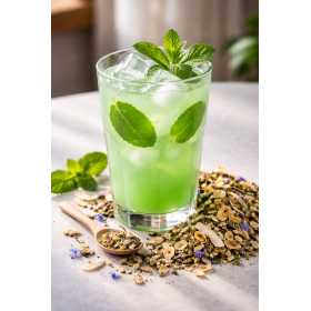 Infusion glacée menthe - Sachet de 100g - Saveur 3 menthes pour une sensation de pure fraîcheur : Infusion glacée menthe