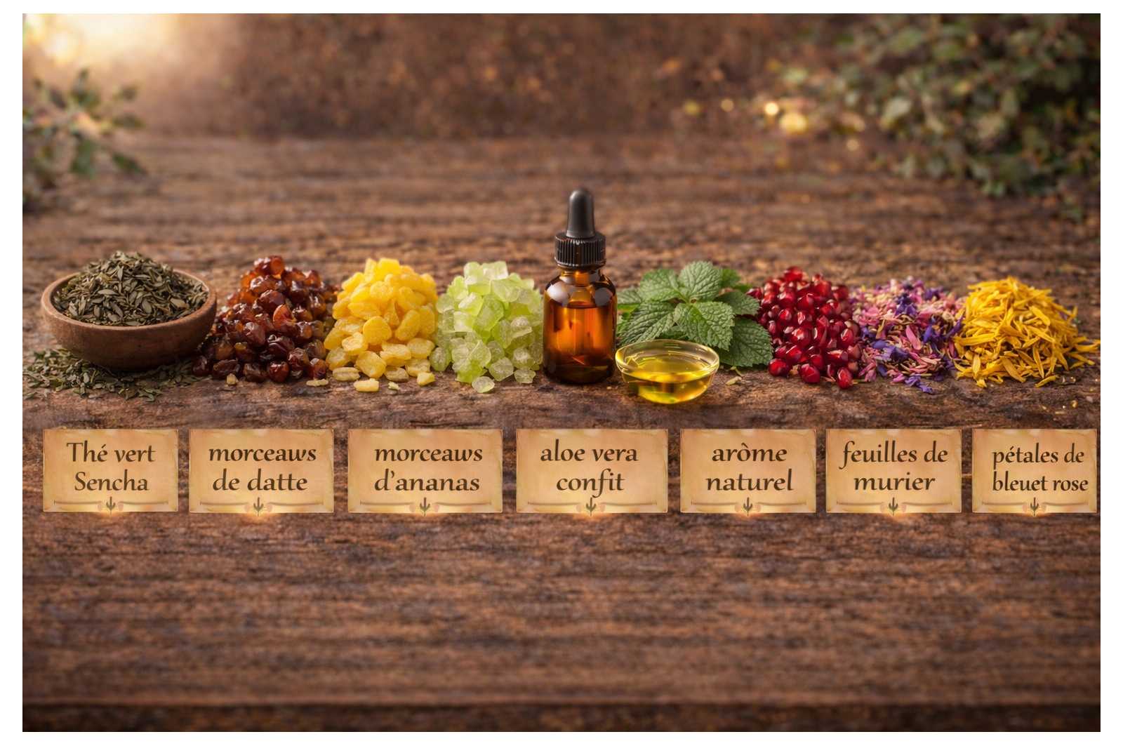 Thé vert ALOE VERA - une tasse de fraicheur aloé et grenade