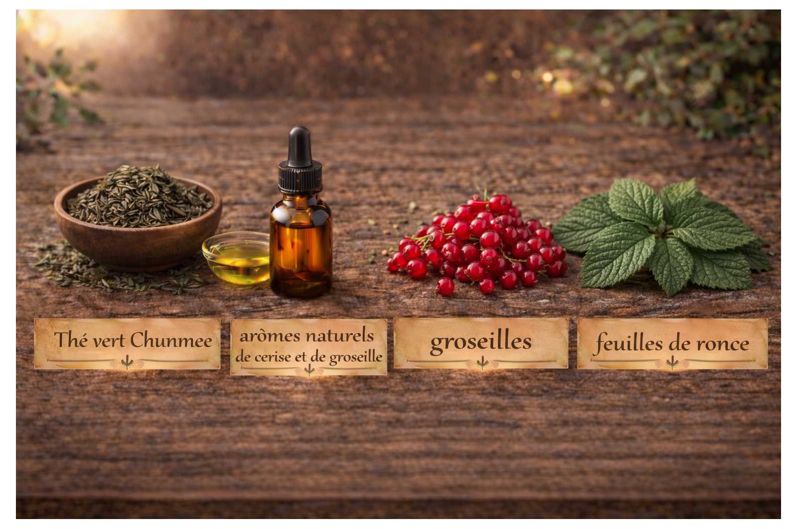 Thé vert ATOUT COEUR - parfait pour une pause pleine de saveurs groseille cerise