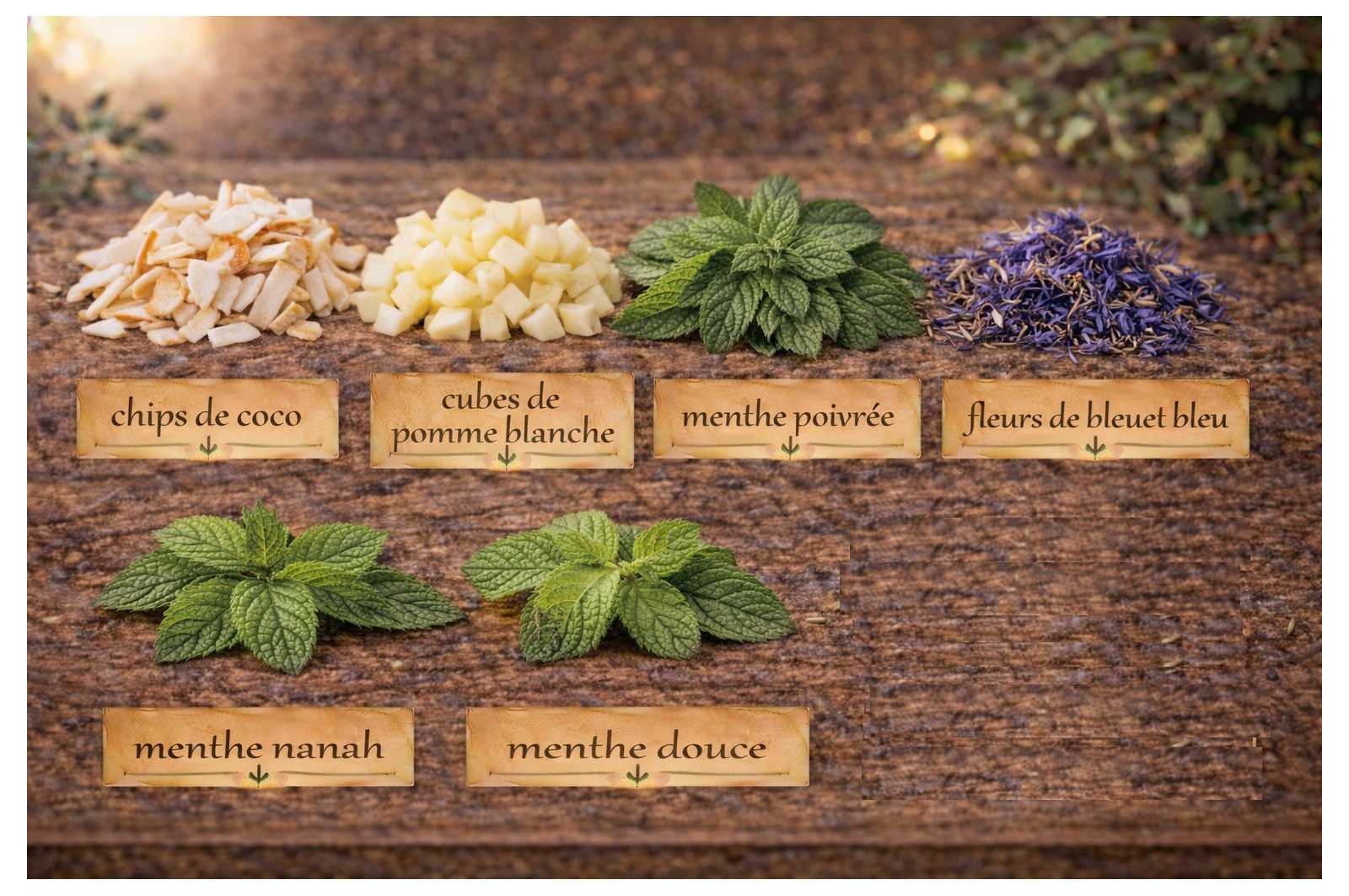 Infusion glacée menthe - Sachet de 100g - Saveur 3 menthes pour une sensation de pure fraîcheur : Infusion glacée menthe