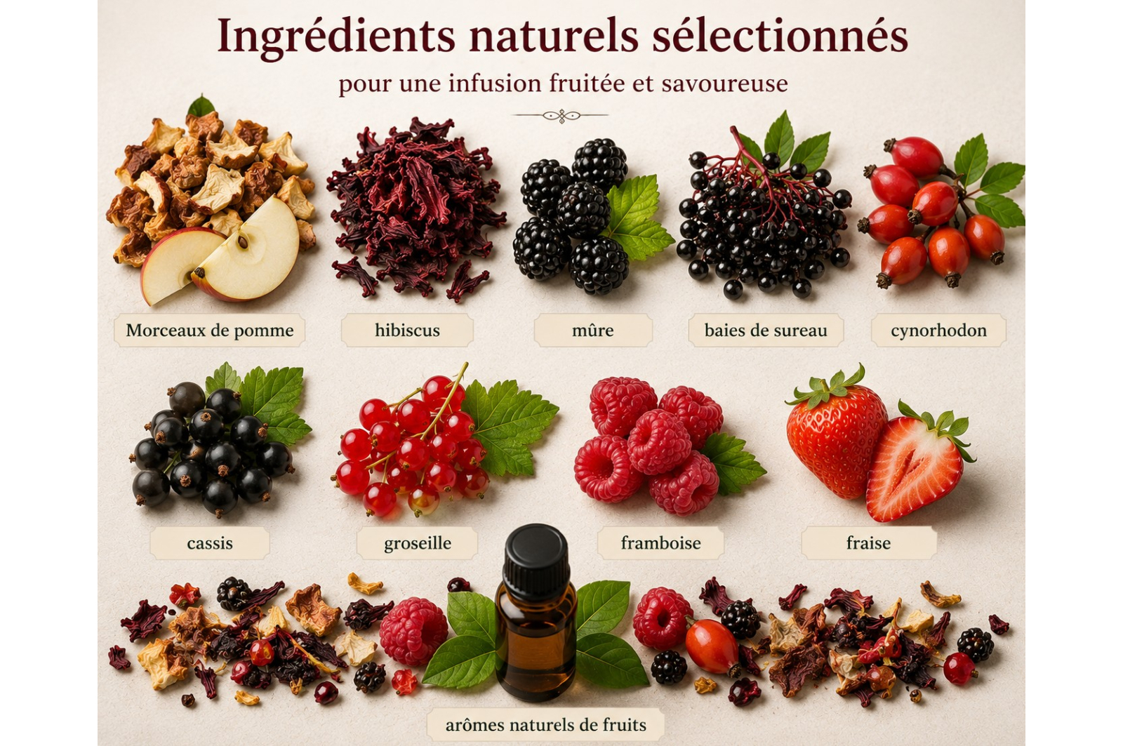 Infusion Souvenir de France - infusion naturelle, saveurs fruits rouges