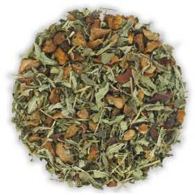 Infusion Pêche Romarin - Une pause douce et aromatique à découvrir sur Voila-les-thes.com