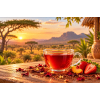 Rooibos vert pêche fraise – Une pause ultra fruitée sans théine à découvrir sur Voila-les-thes.com