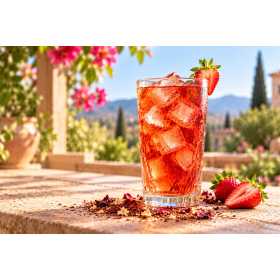 Rooibos vert pêche fraise – Une pause ultra fruitée sans théine à découvrir sur Voila-les-thes.com