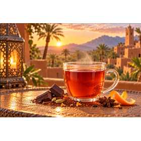 Rooibos Happy - Une tasse chaleureuse pour les fêtes à découvrir sur Voila-les-thes.com