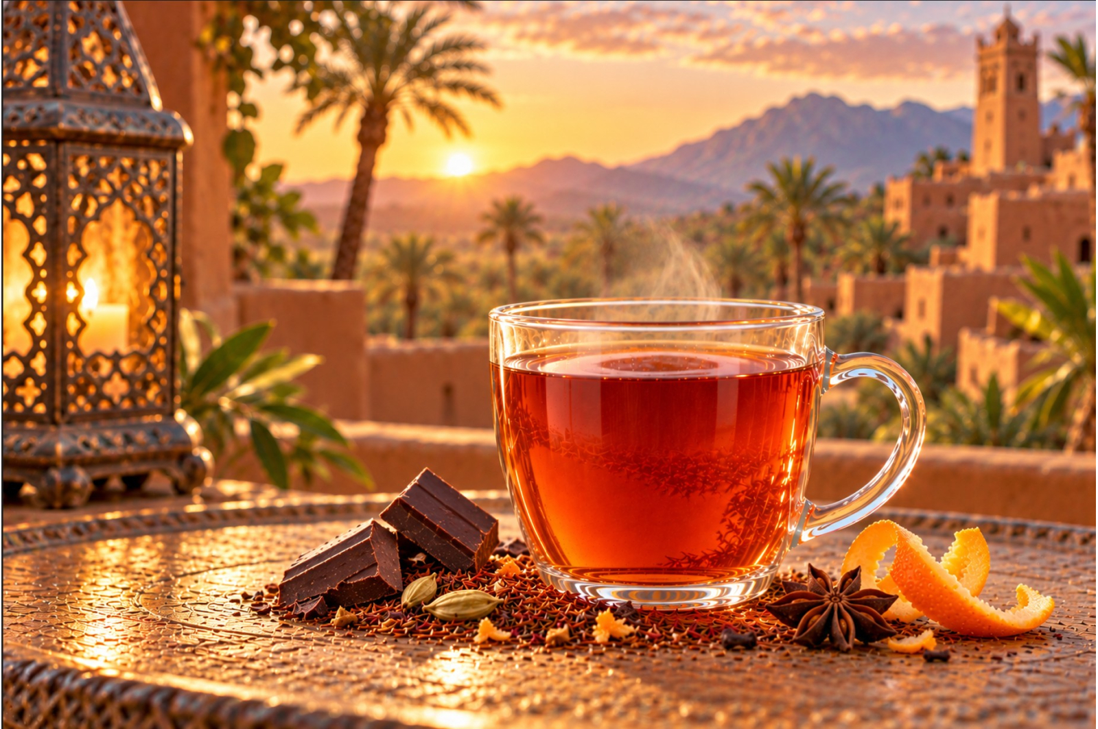 Rooibos Happy - Une tasse chaleureuse pour les fêtes à découvrir sur Voila-les-thes.com