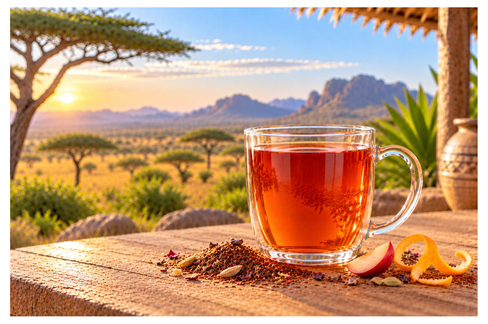 Rooibos pêché mignon – Une pause douce et délicatement parfumée